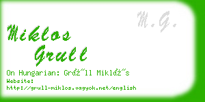 miklos grull business card